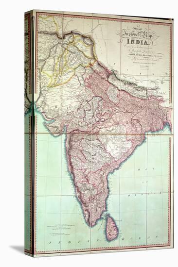Improved Map of India Published in London 1820-null-Premier Image Canvas