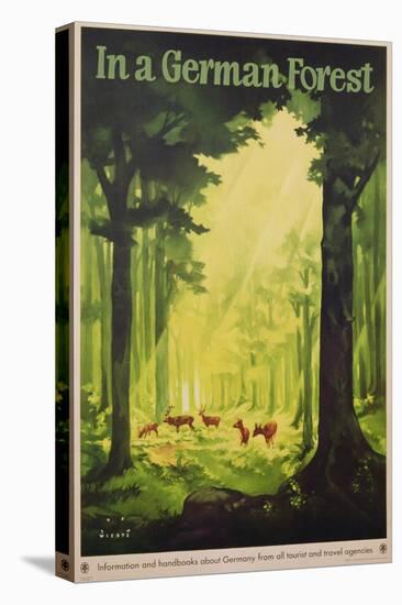 In a German Forest', Poster Advertising Tourism in Germany, C.1935 (Colour Litho)-Jupp Wiertz-Premier Image Canvas