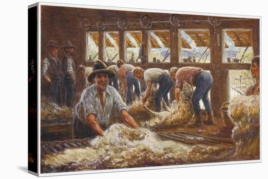 In an Australian Sheep Shearing Shed-Percy F.s. Spence-Premier Image Canvas