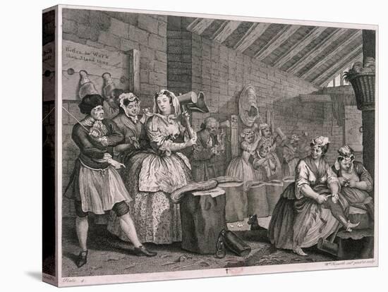 In Bridewell Beating Hemp, Plate IV of the Harlot's Progress, 1732-William Hogarth-Premier Image Canvas