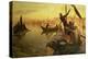 In Cairo: the Ferry from the Island of Gazirie on the Nile or Boulach the Port of Cairo-Joseph Farquharson-Premier Image Canvas