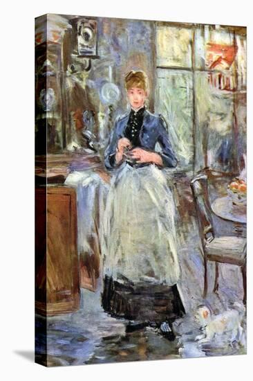 In Dining Room-Berthe Morisot-Stretched Canvas