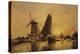 In Holland, Boats Near a Windmill, 1868-Johan-Barthold Jongkind-Premier Image Canvas