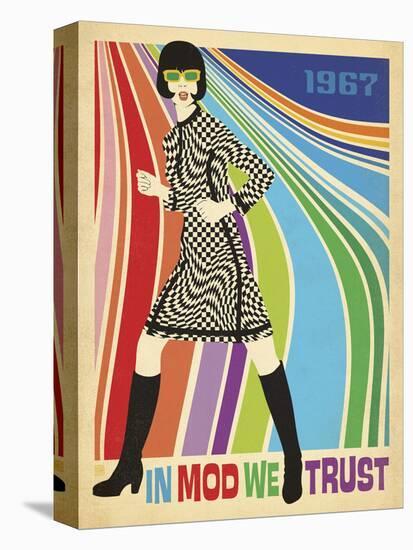 In Mod We Trust (Go Go Dancer)-Anderson Design Group-Stretched Canvas
