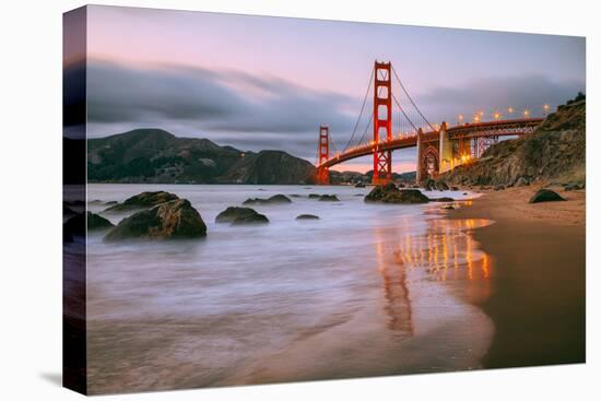 In Reflection at Marshall Beach, Golden Gate Bridge, San Francisco-Vincent James-Premier Image Canvas