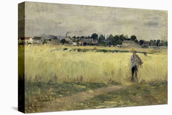 In the Cornfields at Gennevilliers, c.1875-Berthe Morisot-Premier Image Canvas