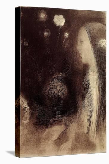 In the Dream Engraving by Odilon Redon (1840-1916) 1879 Paris, Private Collection-Odilon Redon-Premier Image Canvas