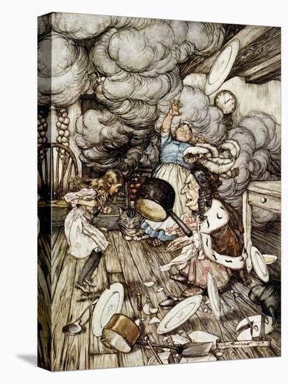 In the Duchess's Kitchen, Illustration to 'Alice's Adventures in Wonderland' by Lewis Carroll-Arthur Rackham-Premier Image Canvas