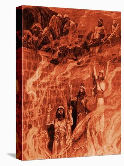 In the fiery furnace by J James Tissot - Bible-James Jacques Joseph Tissot-Premier Image Canvas