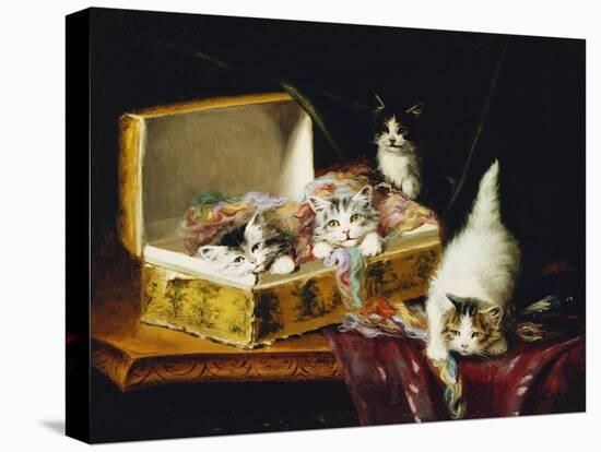 In the Needle Box, (Oil on Canvas)-Jules Leroy-Premier Image Canvas
