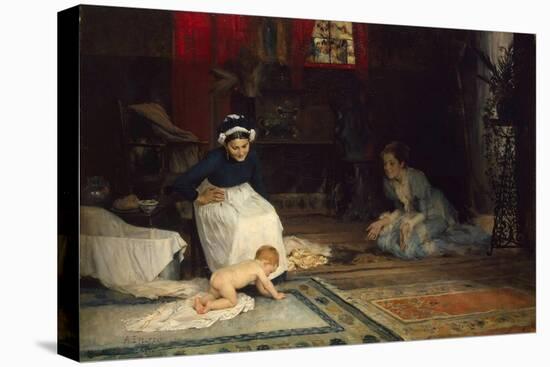 In the Nursery, 1885-Albert Gustaf Aristides Edelfelt-Premier Image Canvas