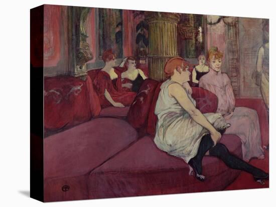 In the Salon at the Rue des Moulins, 1894-Henri de Toulouse-Lautrec-Premier Image Canvas