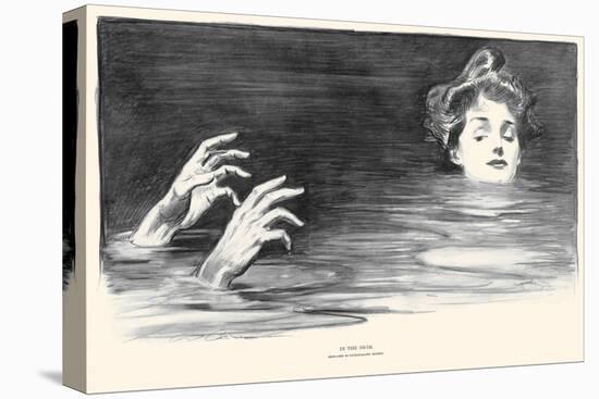 In the Swim-Charles Dana Gibson-Stretched Canvas