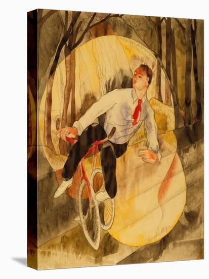 In Vaudeville: Bicycle Rider (W/C & Pencil on White Paper)-Charles Demuth-Premier Image Canvas