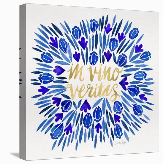 In Vino Veritas - Navy and Gold Palette-Cat Coquillette-Premier Image Canvas