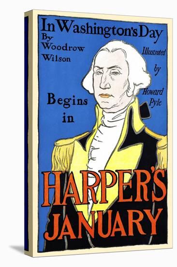 In Washington's Day by Woodrow Wilson Begins in Harper's January-Edward Penfield-Stretched Canvas