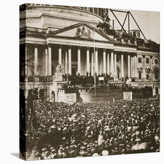 Inauguration of President Lincoln, 4th March 1861-Mathew Brady-Premier Image Canvas