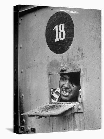 Incorrigible Killer Peering from Cell, Has Killed Two Men While in Prison-Frank Scherschel-Premier Image Canvas