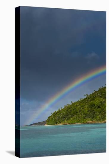 Incredible Rainbow over an Islet of Ofu Island, Manu'A Island Group, American Samoa, South Pacific-Michael Runkel-Premier Image Canvas