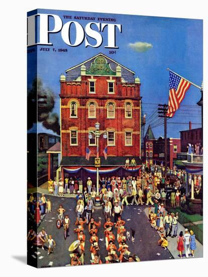 "Independence Parade," Saturday Evening Post Cover, July 7, 1945-John Falter-Premier Image Canvas