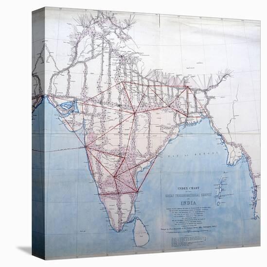 Index Chart to the Great Trigonometrical Survey of India-null-Premier Image Canvas