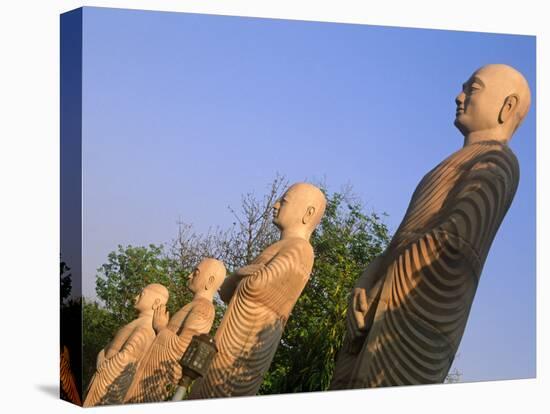 India, Bihar, Bodh Gaya (Aka Bodhgaya), Statues of Bodhisattvas, or 'Enlightened Beings', Garden in-Amar Grover-Premier Image Canvas