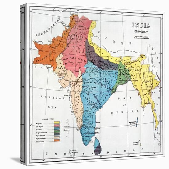 India: Map, 19Th Century-null-Premier Image Canvas