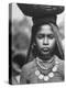 India Native Wearing Traditional Clothing, Carrying Basket on Her Head-Margaret Bourke-White-Premier Image Canvas