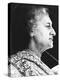 India's Prime Minister Indira Gandhi Speaks to Supporters on June 18, 1975-null-Stretched Canvas