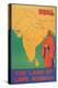 India Travel Poster, Lord Buddha-null-Stretched Canvas