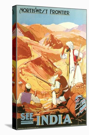 India Travel Poster, Northwest Frontier-null-Stretched Canvas