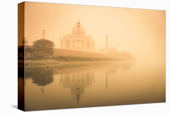 India, Uttar Pradesh, Agra, Taj Mahal (Unesco Site), Yamuna River and Morning Mist-Michele Falzone-Premier Image Canvas