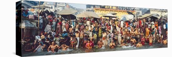 India Uttar Pradesh Varanasi (Benares) Religious Rites in the Holy Ganges-Gavin Hellier-Premier Image Canvas