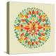 India - Yoga Mandala-cienpies-Stretched Canvas