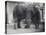 Indian Elephant, Assam Lukhi, Kneeling with Keeper at London Zoo, April 1914-Frederick William Bond-Premier Image Canvas