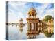 Indian Landmarks - Gadi Sagar Temple on Gadisar Lake - Jaisalmer, Rajasthan-pzAxe-Premier Image Canvas