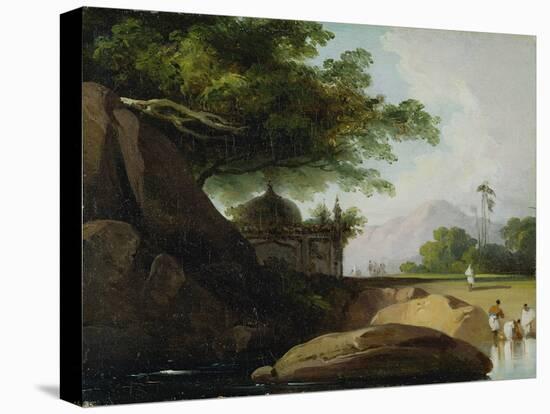 Indian Landscape with Temple, C.1815-George Chinnery-Premier Image Canvas