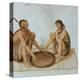 Indian Man and Woman Eating-John White-Premier Image Canvas