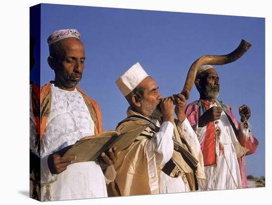 Indian Rabbi Blowing the Shofar Horn on the Jewish Sabbath-Alfred Eisenstaedt-Premier Image Canvas