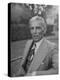 Indian Statesman Mohammed Ali Jinnah Sitting in His Garden-null-Premier Image Canvas