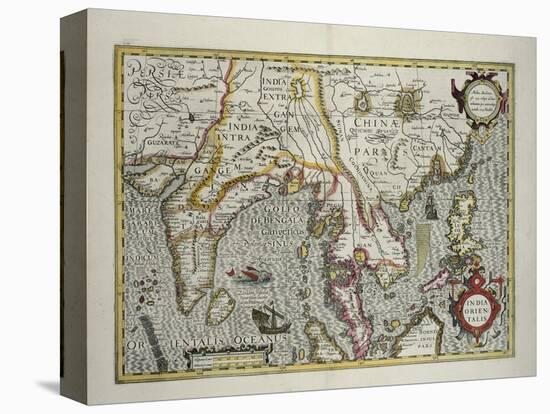 Indian Subcontinent to Philippines by Indonesian Archipelago and the Malay Peninsula, c.1600-Jodocus Hondius-Premier Image Canvas