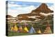 Indian Tepees, Glacier Park, Montana-null-Stretched Canvas