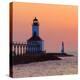 Indiana Dunes lighthouse at sunset, Indiana Dunes, Indiana, USA-Anna Miller-Premier Image Canvas