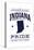 Indiana State Pride - Blue on White-Lantern Press-Stretched Canvas