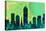 Indianapolis City Skyline-NaxArt-Stretched Canvas