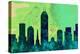 Indianapolis City Skyline-NaxArt-Stretched Canvas