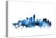 Indianapolis Indiana Skyline-Michael Tompsett-Stretched Canvas