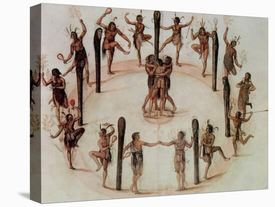 Indians Dancing-John White-Premier Image Canvas