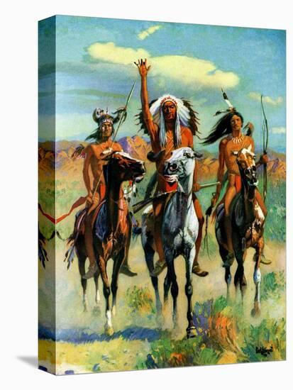 "Indians on Horseback,"November 1, 1929-Paul Strayer-Premier Image Canvas