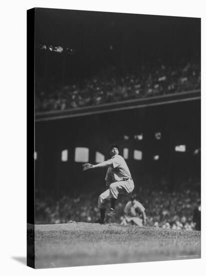 Indians Pitch Bob Feller About to Unleash His Legendary Fastball-Francis Miller-Premier Image Canvas